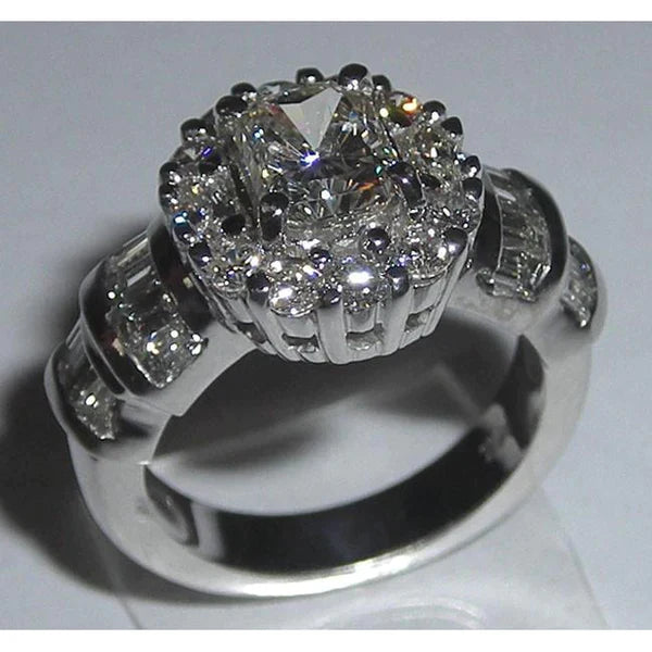 Bague De Mariage à L'Aspect Antique De 3 Carats Réel Diamant