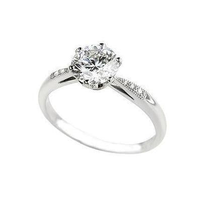 Bague De Naturel Diamant Fiançailles Ronde Etincelante De Style Antique De 2.70 Carats
