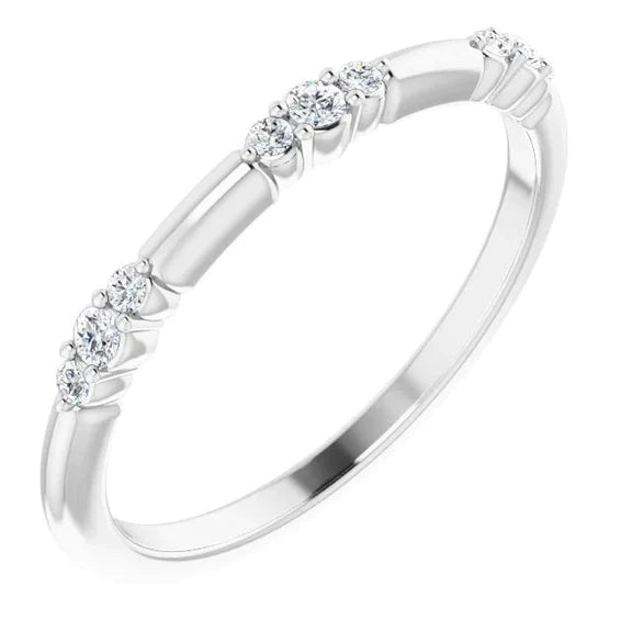 Bague De Promesse à 1,05 Carats De Naturel Diamants Ronds 14K D'Or Blanc