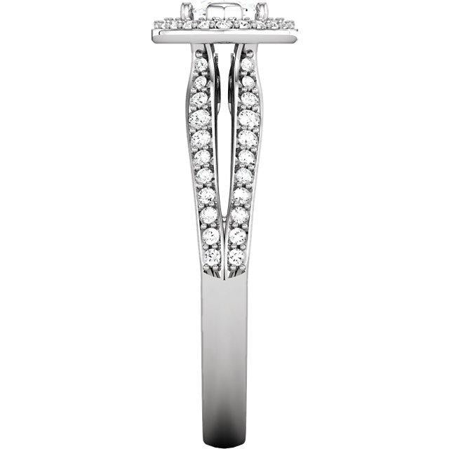 Bague De Réel Diamant Fiançailles Style Halo Marquise En Or Blanc 14K 1.75 Carats