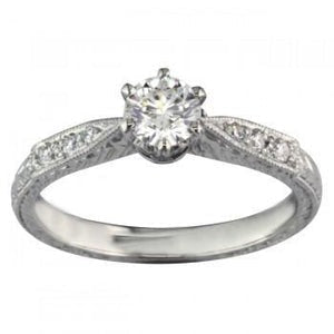 Bague De Style Classique à 2,25 Carats De Réel Diamants Étincelants 14K D'Or Blanc