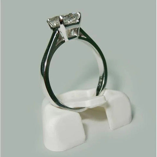 Bague De fiançailles Solitaire Réel Diamant Princesse 1.50 Carat Or Blanc