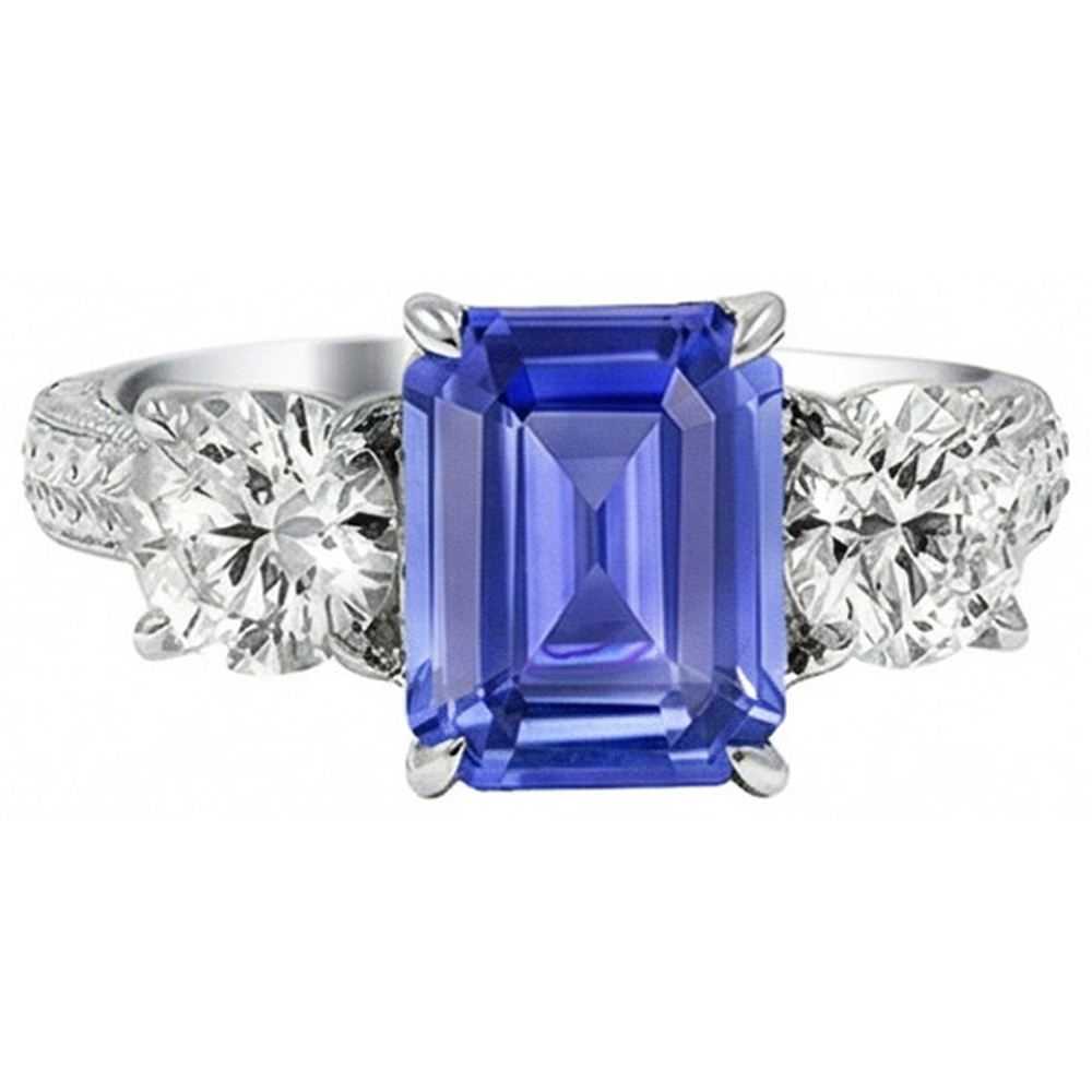naturel diamant 3carats bague vue de face