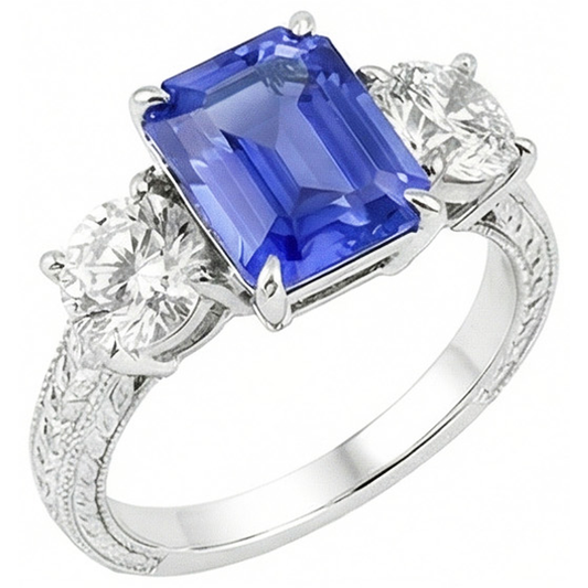 naturel diamant 3carats bague angle de côté