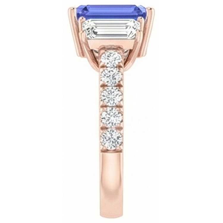 naturel diamant 3carats bague vue de dessus