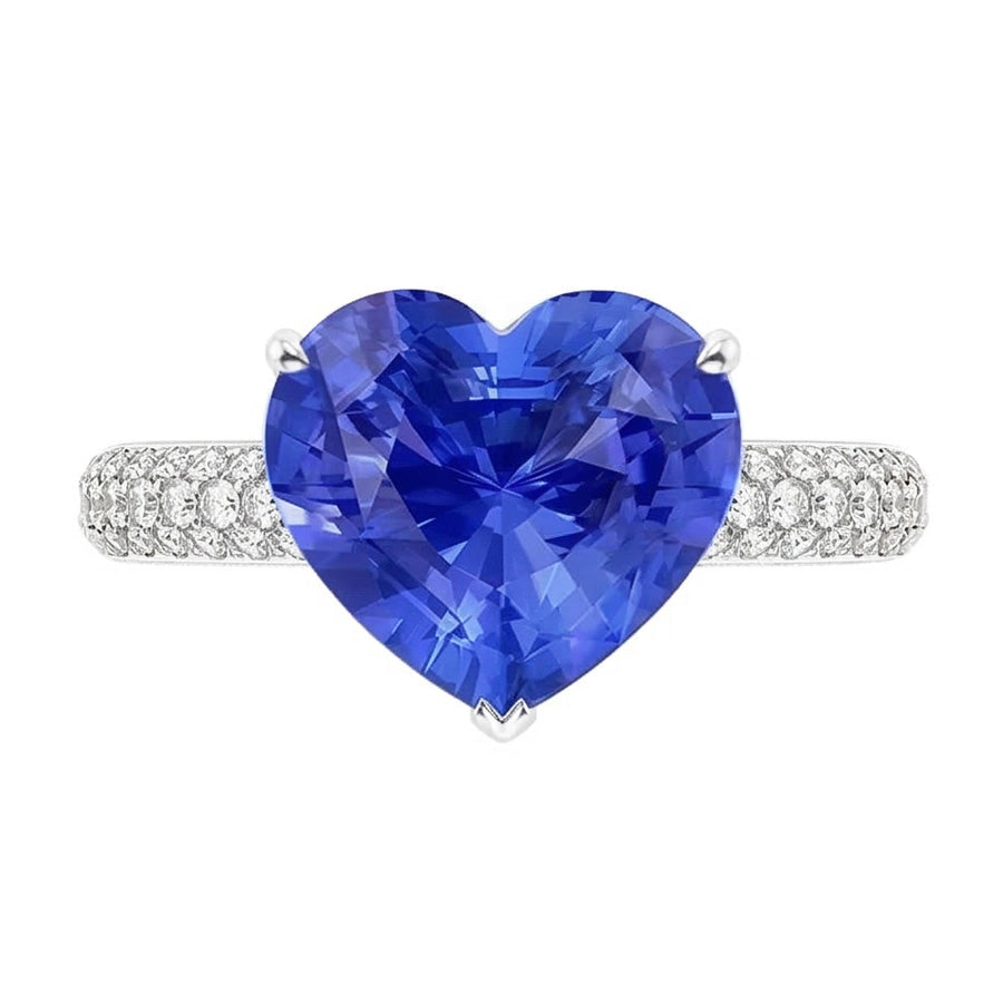 naturel round diamant 4.50carats bague angle de côté