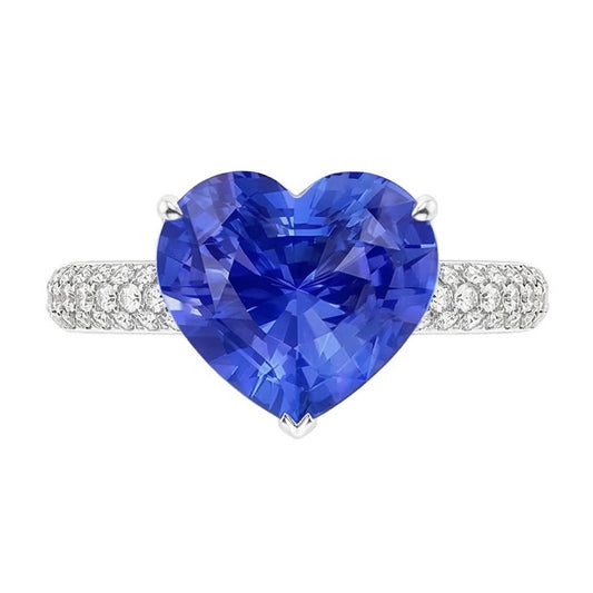 naturel round diamant 4.50carats bague angle de côté