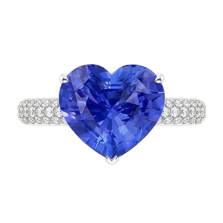 naturel round diamant 4.50carats bague angle de côté