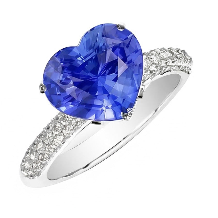 naturel round diamant 4.50carats bague vue de face
