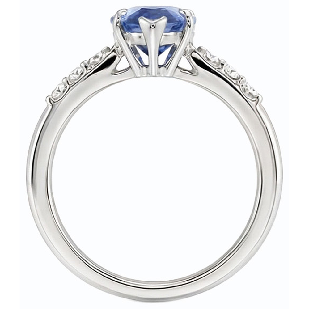 naturel round diamant 1.50carats bague vue de profil