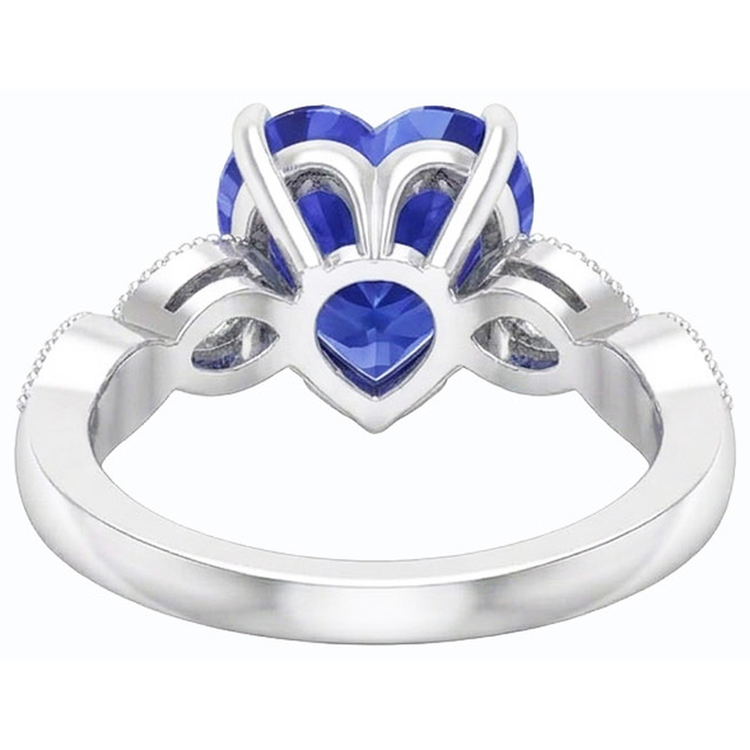 naturel round diamant 3carats bague vue de profil