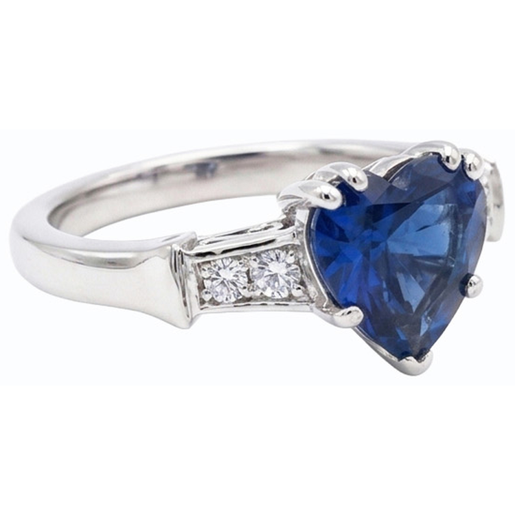 naturel round diamant 1.75carats bague vue de face