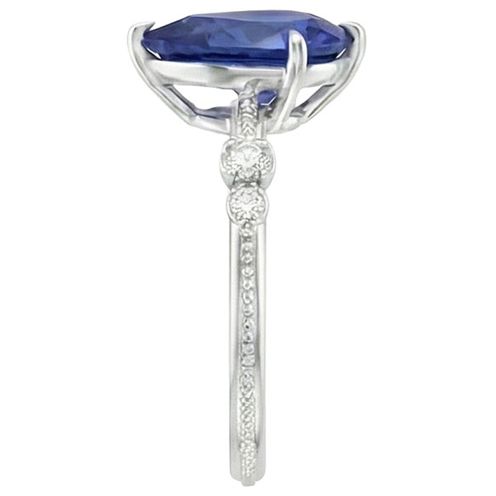 naturel pear diamant 2.50carats bague vue de dessus