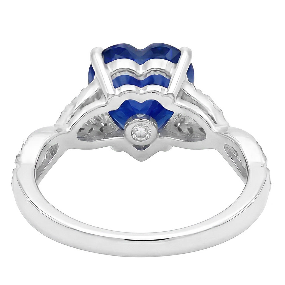 naturel round diamant 3.50carats bague vue de profil