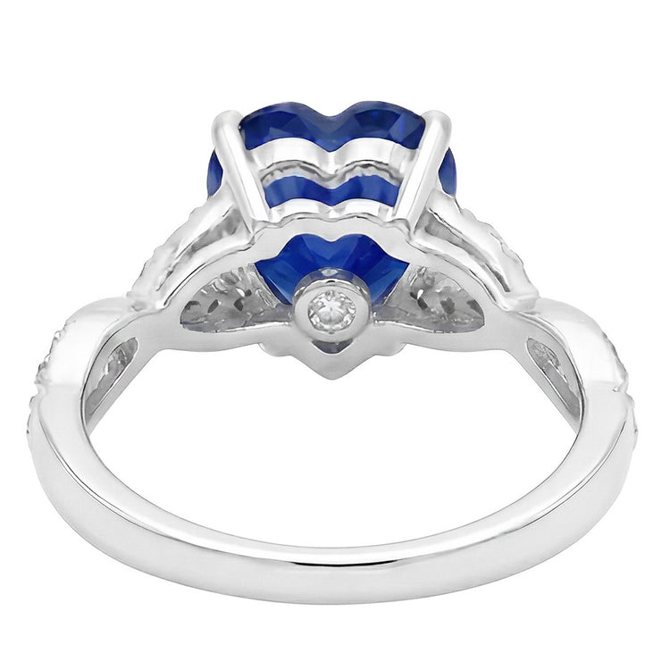 naturel round diamant 3.50carats bague vue de profil