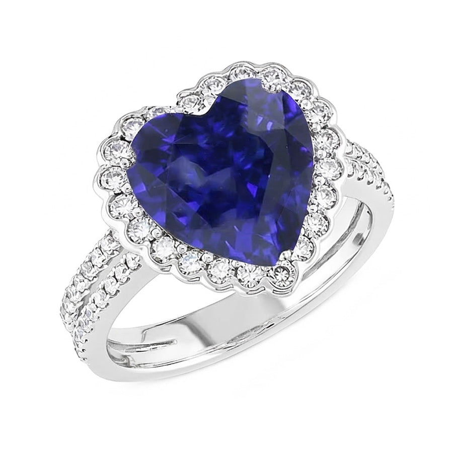 naturel round diamant 5carats bague détail rapproché
