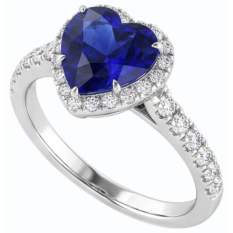 naturel round diamant 3.50carats bague vue de face