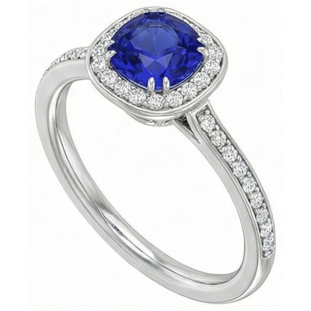 naturel round diamant 3carats bague détail rapproché