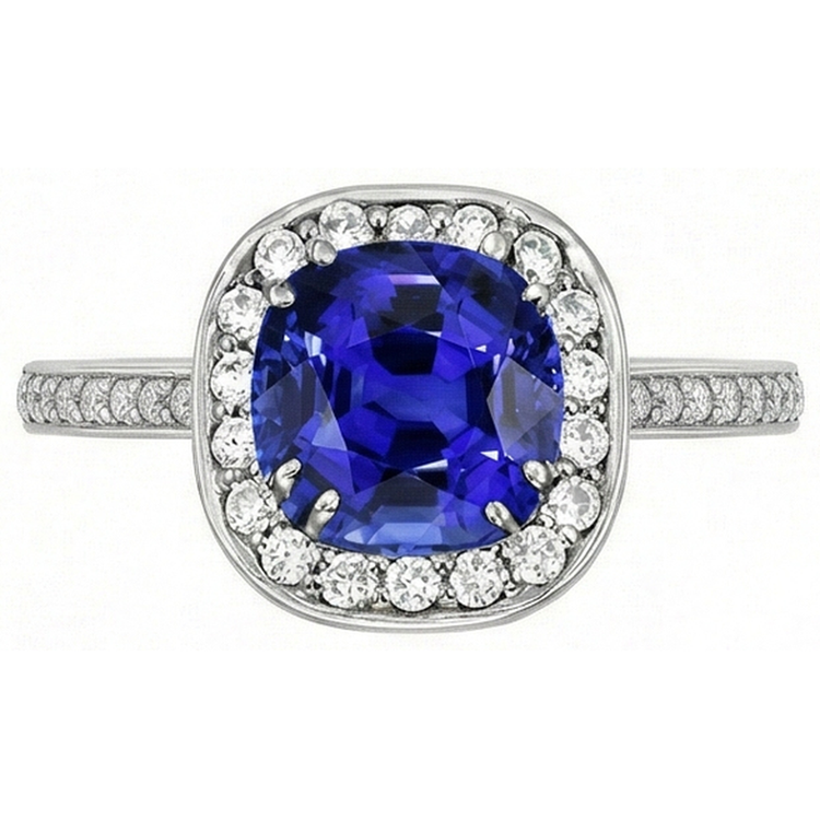 naturel round diamant 3carats bague angle de côté