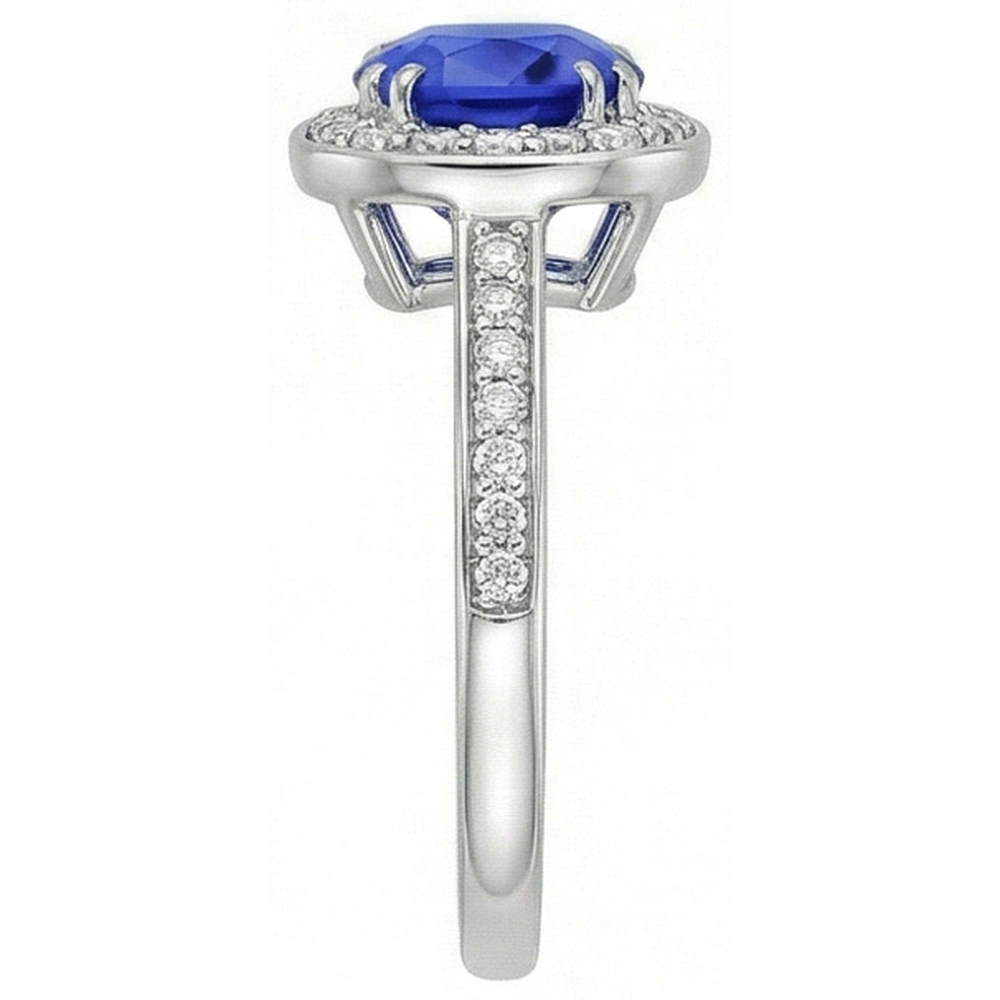 naturel round diamant 3carats bague vue de dessus