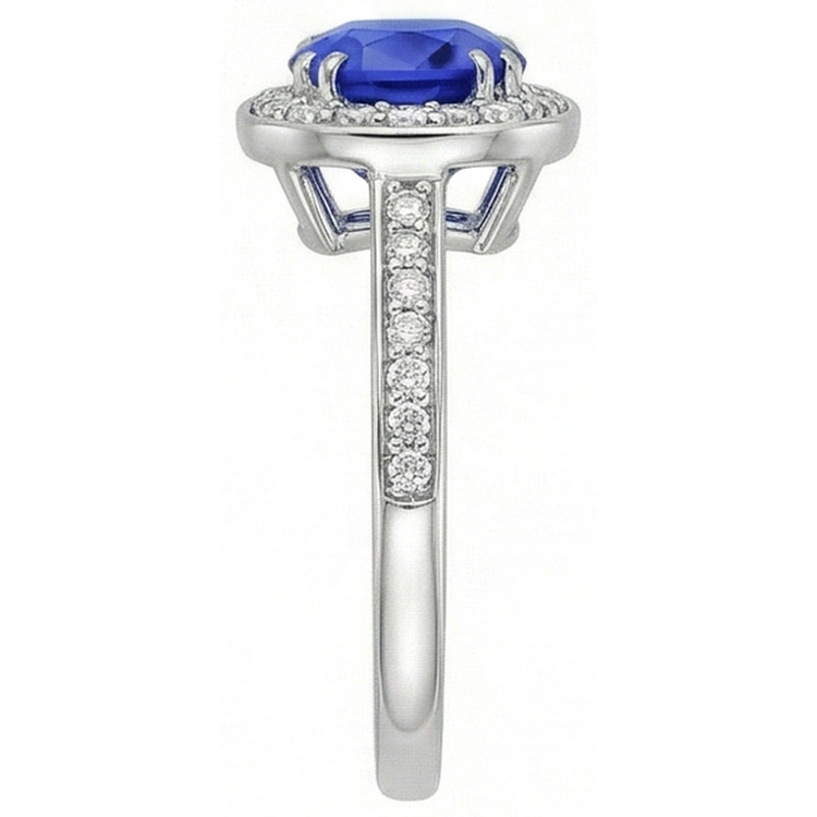 naturel round diamant 3carats bague vue de dessus