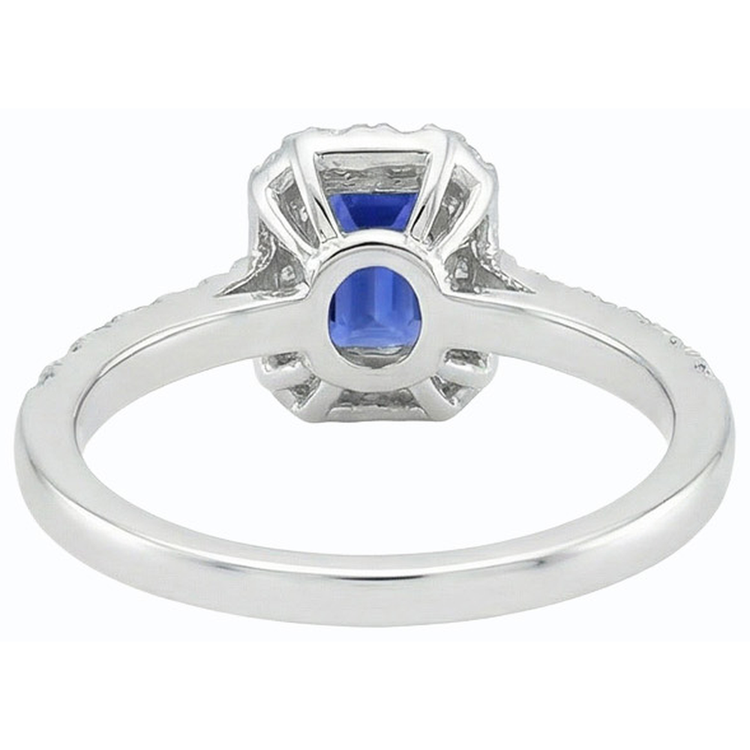Bague Diamant Halo Sri Lanka Saphir Bijoux de Mariage Or 3 Carats