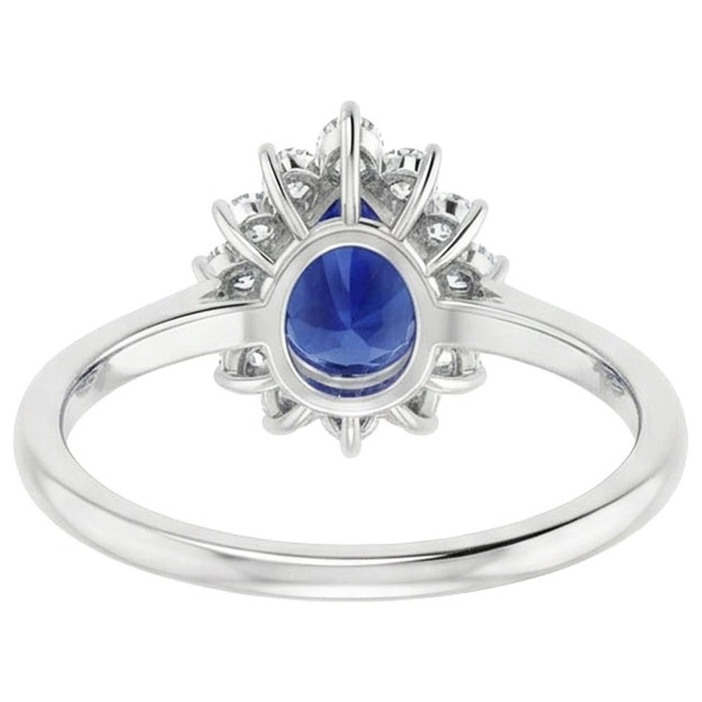 naturel pear diamant 2.25carats bague avec accents diamants
