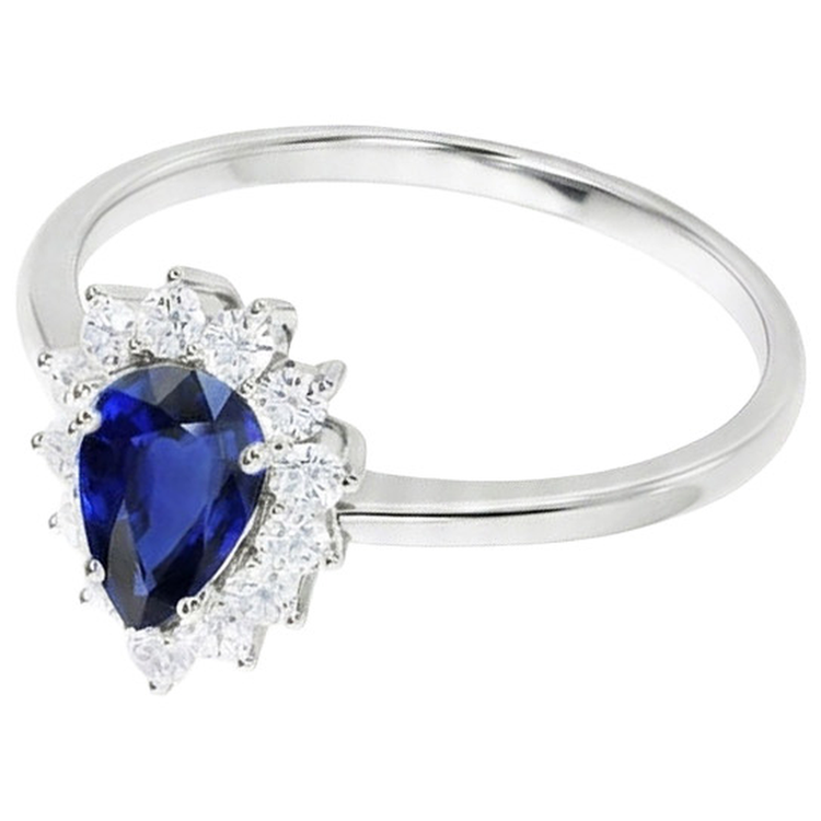 naturel pear diamant 2.25carats bague détail anneau