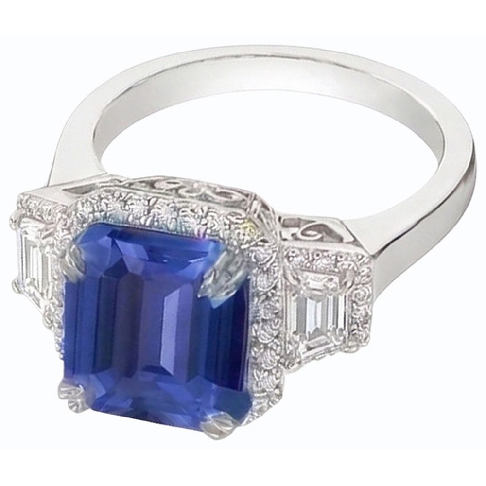naturel diamant 4carats bague angle de côté