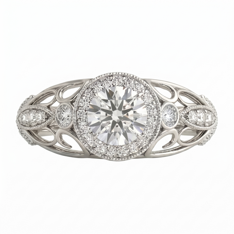 Bague Diamant Naturel 1.10 Carats