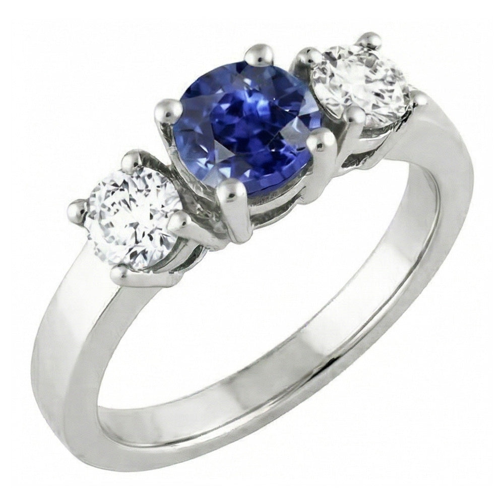 naturel round diamant 14carats bague vue de face