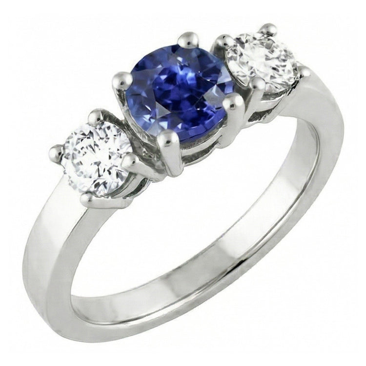 naturel round diamant 14carats bague vue de face
