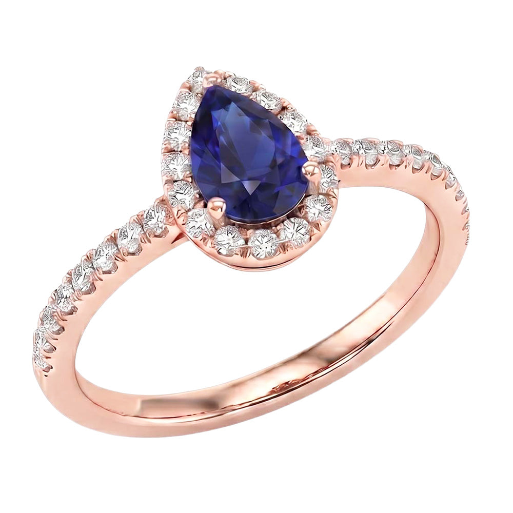Bague Diamant Naturel 2.50 Carats - Or Rose 14K