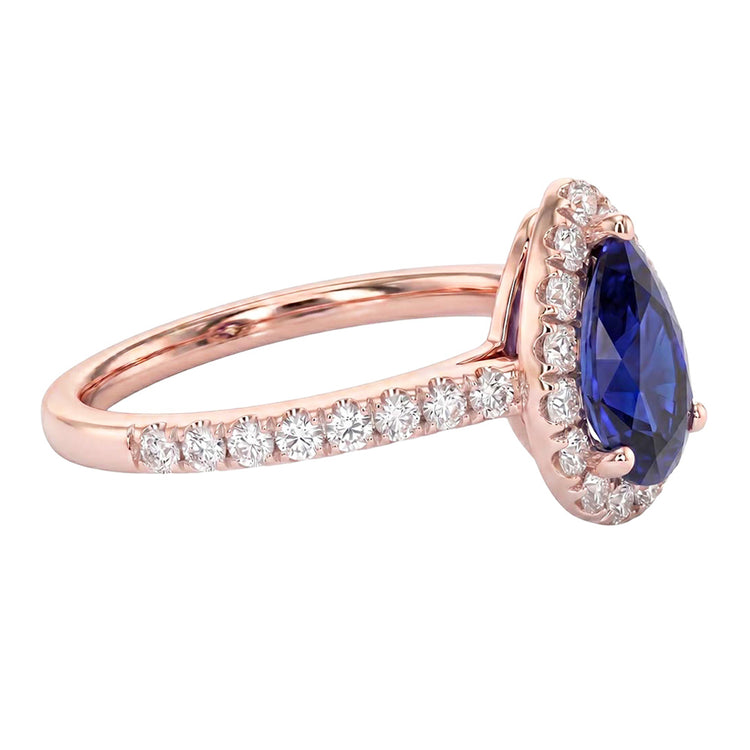 Bague Diamant Naturel 2.50 Carats - Or Rose 14K