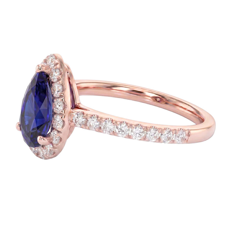 Bague Diamant Naturel 2.50 Carats - Or Rose 14K
