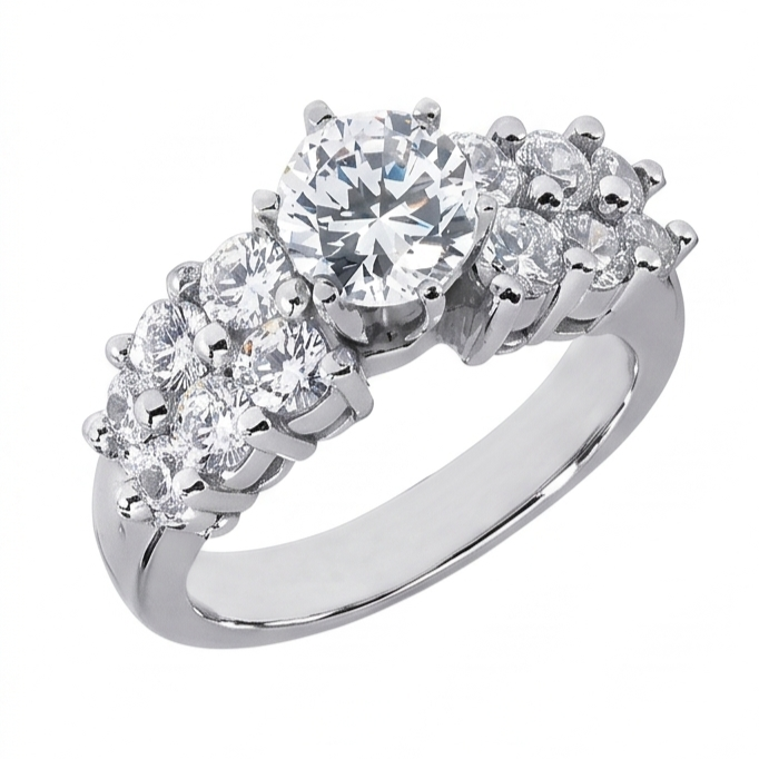 Bague Diamant Naturel 2.50 Carats