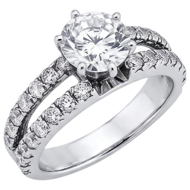 Bague Diamant Naturel 2.50 Carats