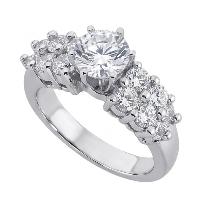 Bague Diamant Naturel 2.50 Carats