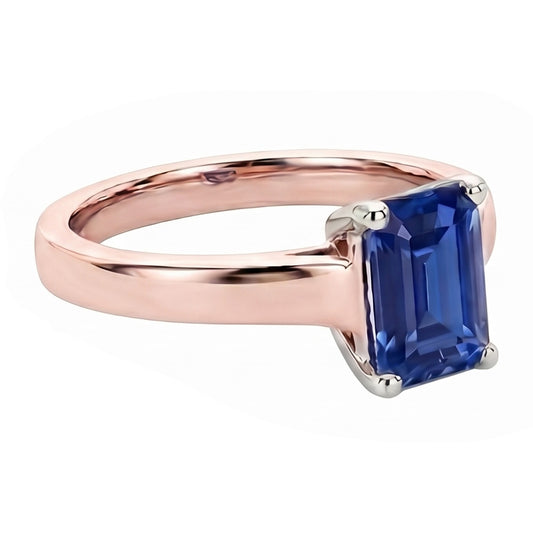 Bague Diamant Naturel 2 Carats - Or Rose 14K