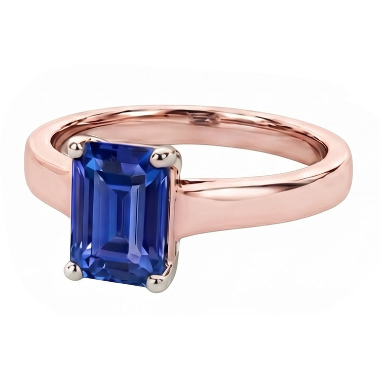Bague Diamant Naturel 2 Carats - Or Rose 14K