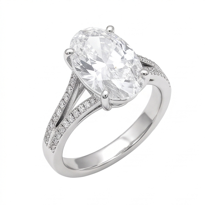 Bague Diamant Naturel 3.40 Carats