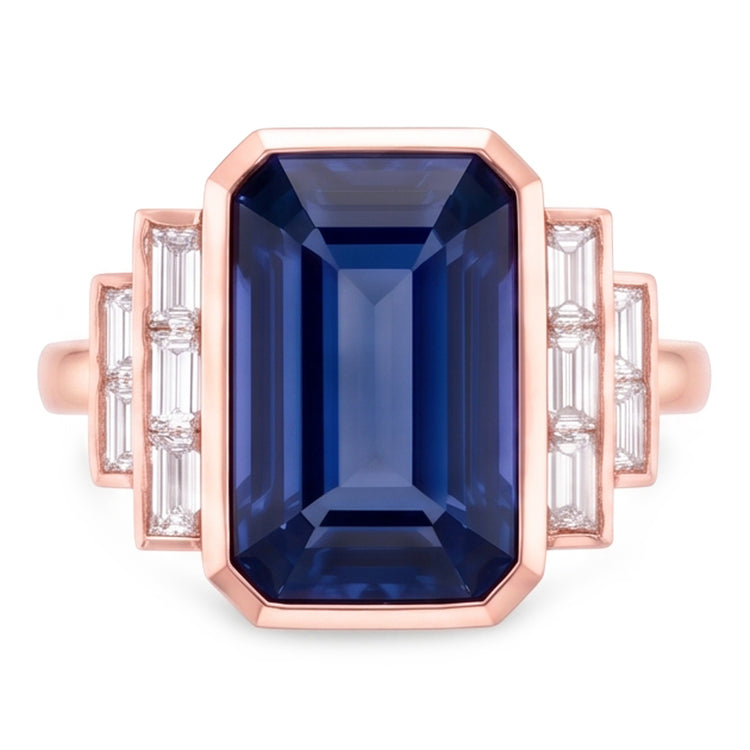 Bague Diamant Naturel 3.50 Carats - Or Rose 14K