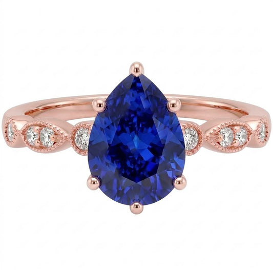 Bague Diamant Naturel 3.50 Carats - Or Rose 14K