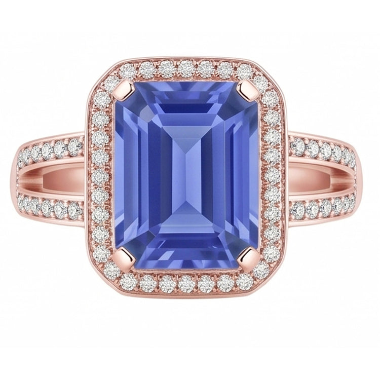 Bague Diamant Naturel 3.50 Carats - Or Rose 14K