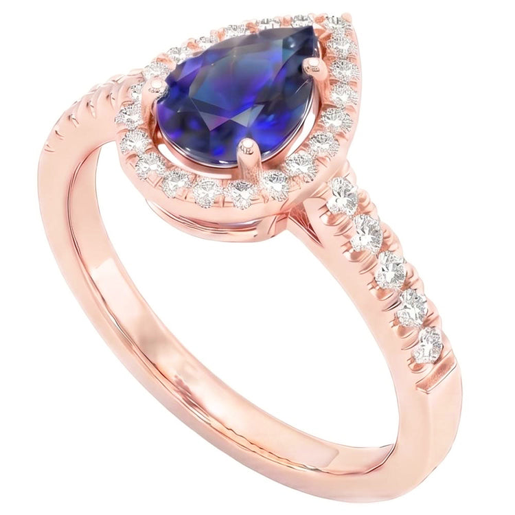 Bague Diamant Naturel 3.50 Carats - Or Rose 14K