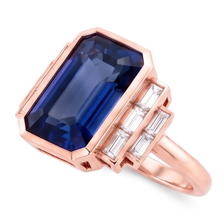 Bague Diamant Naturel 3.50 Carats - Or Rose 14K
