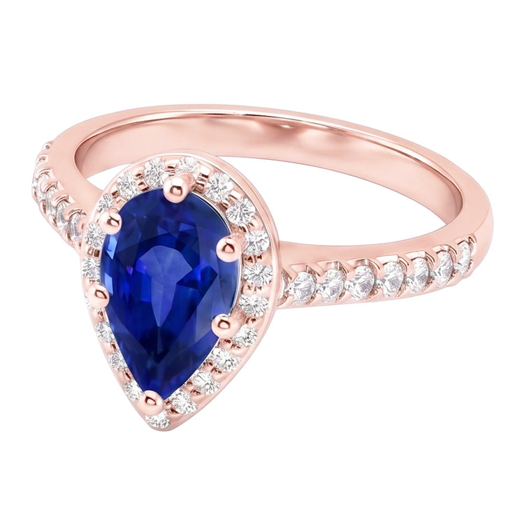 Bague Diamant Naturel 3.50 Carats - Or Rose 14K