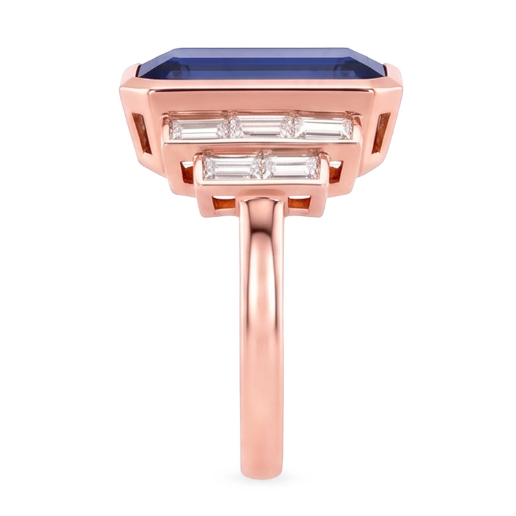 Bague Diamant Naturel 3.50 Carats - Or Rose 14K