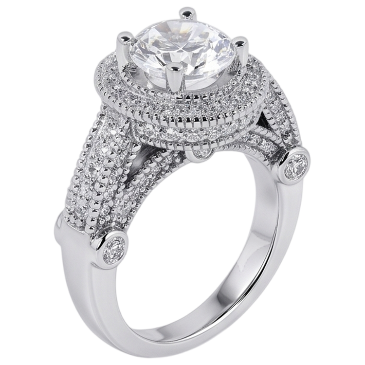 Bague Diamant Naturel 3.50 Carats