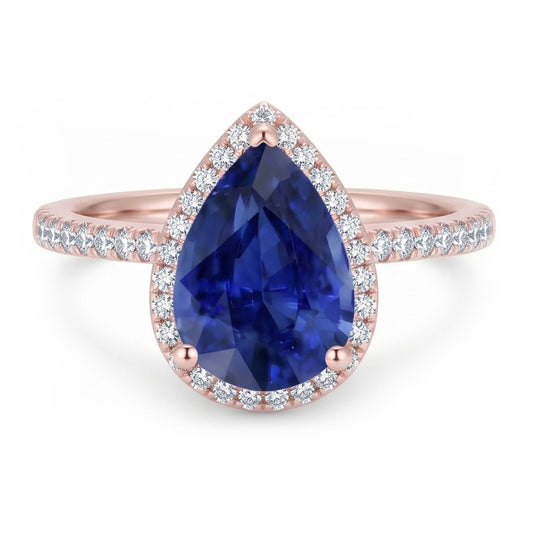 Bague Diamant Naturel 3.75 Carats - Or Rose 14K